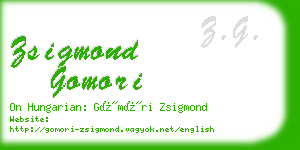 zsigmond gomori business card